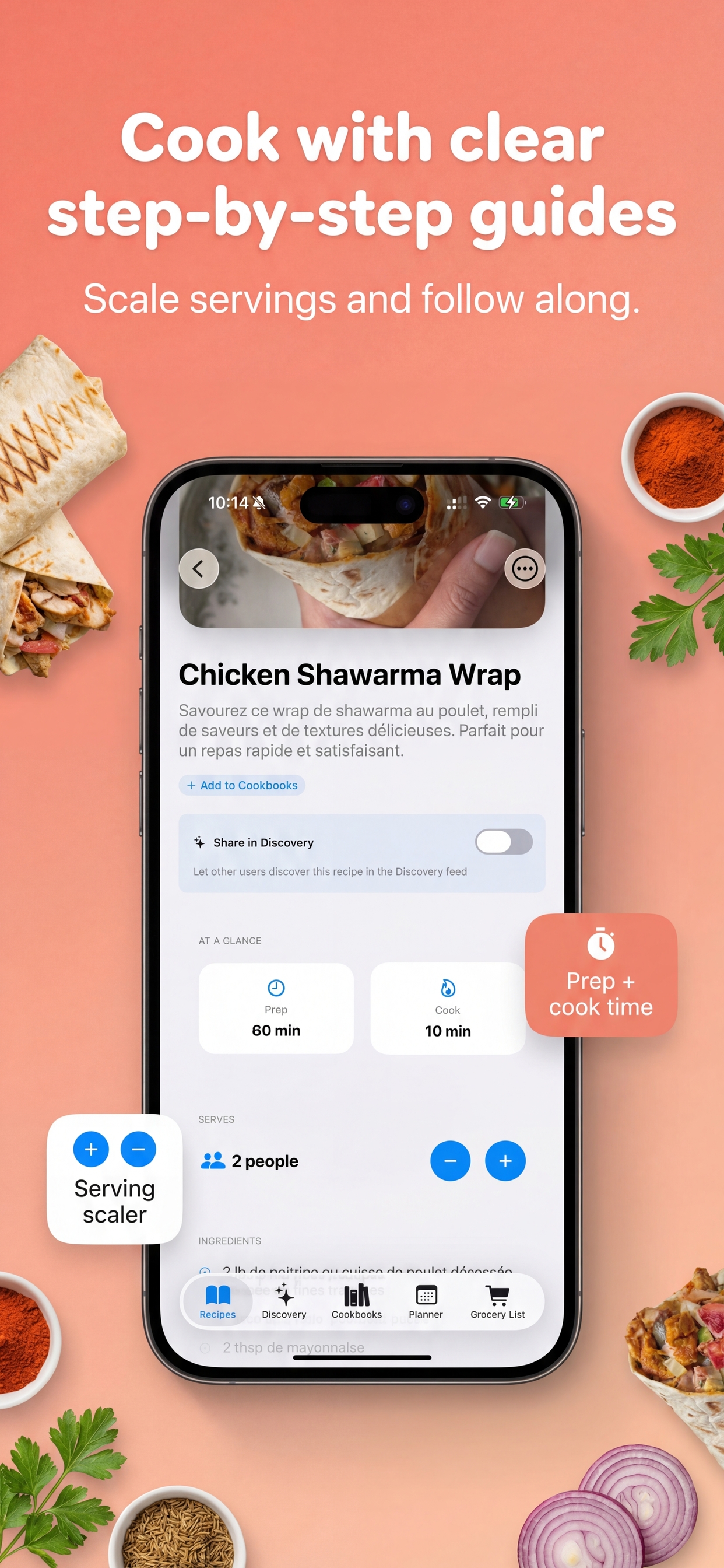 Step-by-step cooking guides